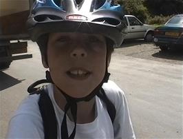 Lee just can't stop talking to the camera today at Hunter's Inn - it's his 11th birthday!